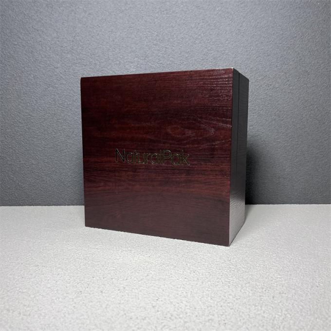 Boîte en bois rouge de luxe faite sur commande d'emballage de papier pour le cadeau d'ensemble de montre de montre