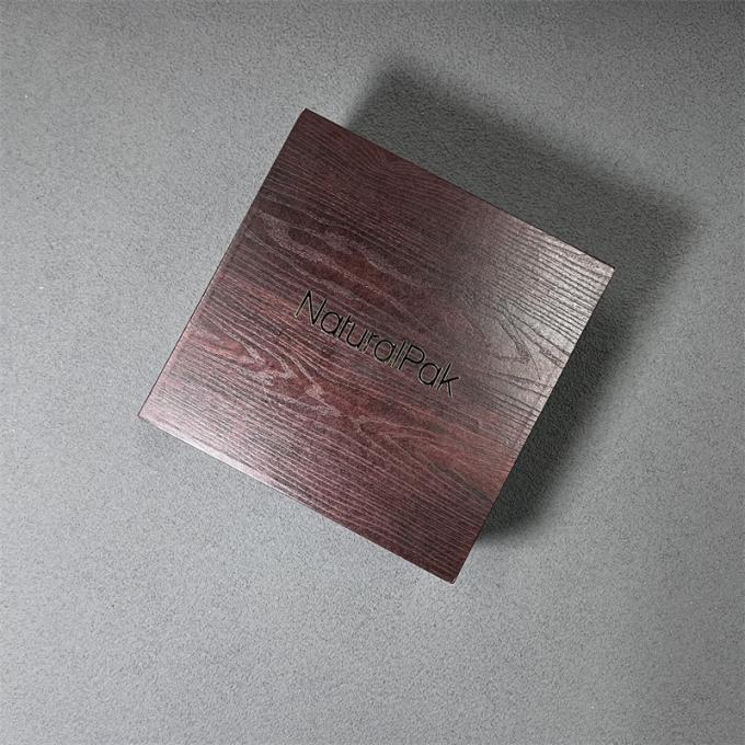 Boîte en bois rouge de luxe faite sur commande d'emballage de papier pour le cadeau d'ensemble de montre de montre