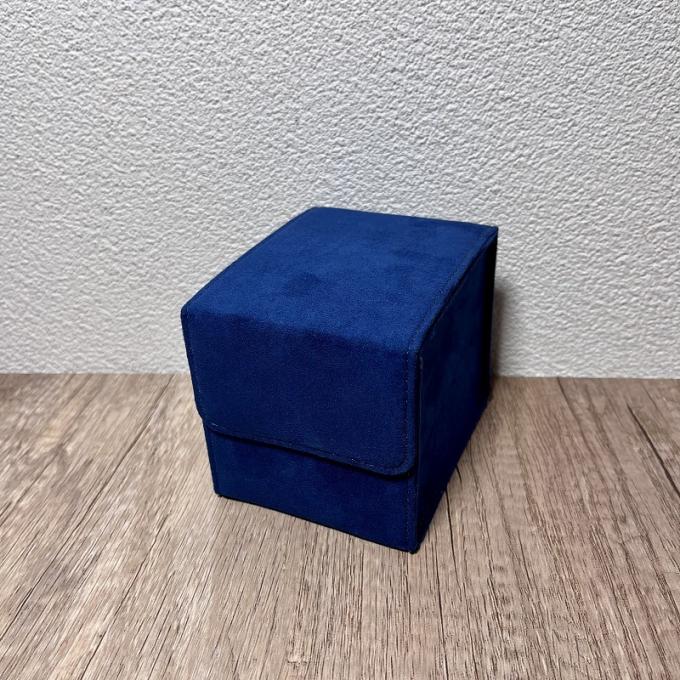 Boîte bleue spéciale en gros d'emballage de suède pour la courroie d'ensemble de montre de montre