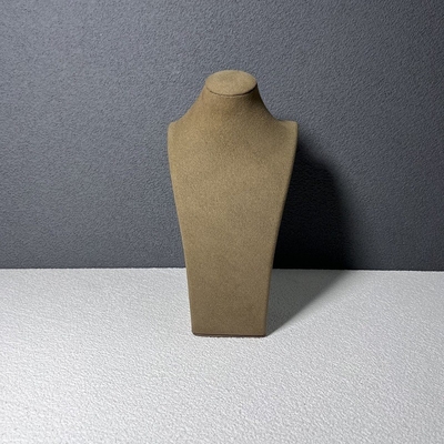 Affichages de supports de collier de Microfiber de café d'affichage de bijoux de buste de mannequin de ROHS