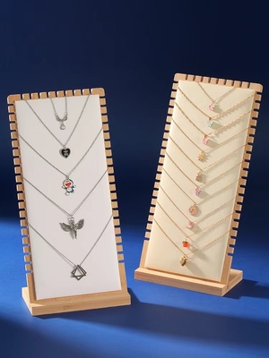 Collier en bois Tray Display de l'affichage 90*90*210mm de support de bijoux de couleur