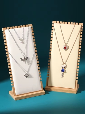 Collier en bois Tray Display de l'affichage 90*90*210mm de support de bijoux de couleur