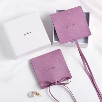 Poche d'emballage de bijoux de Microfiber de couleur de Morandi pour le cadeau