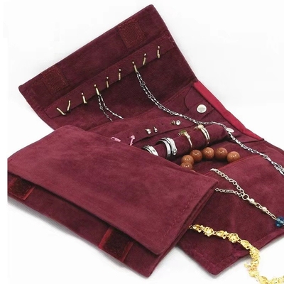 Organisateur fait sur commande Roll de bijoux de voyage d'unité centrale de taille 8,1&quot; *0.8 ' *5.9 »