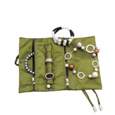 L'ODM d'OEM enroulent l'organisateur Suede Jewellery Rolls de bijoux de voyage pour le déplacement