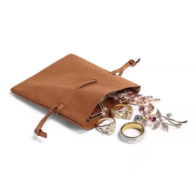 Poche noire blanche de Microfiber de lunettes de soleil de Brown avec le cordon