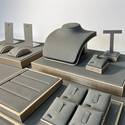 Compteur Grey Jewelry Trays Displays Props Ring Necklace Bangle Display Rack de magasin