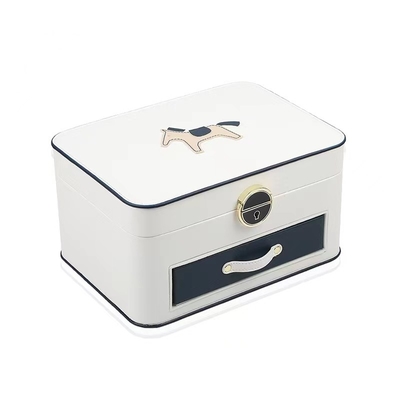 Cases de caisses de bijoux de noir de Natpak Pearl White petites pour des bijoux
