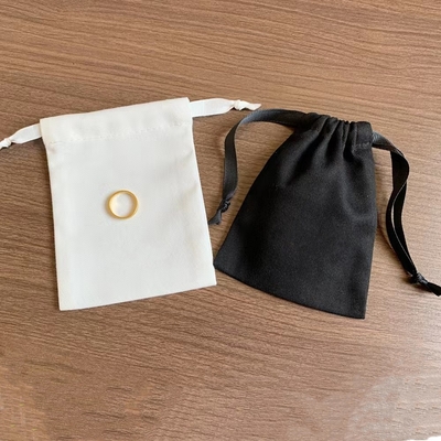 Poche de bijoux de cordon d'impression d'OEM CMYK avec le ruban de coton