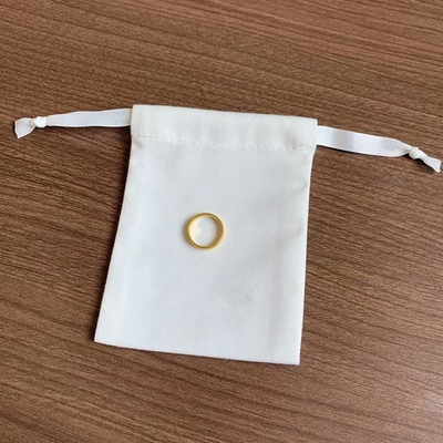 Poche de bijoux de cordon d'impression d'OEM CMYK avec le ruban de coton