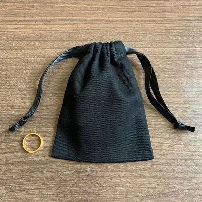 Poche de bijoux de cordon d'impression d'OEM CMYK avec le ruban de coton
