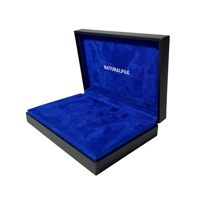 Boîtes de empaquetage de bijoux de luxe de marine deux boîte-cadeau de taille moyenne bleus de nuances avec des couvercles
