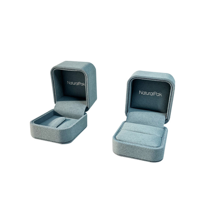 Engagement de luxe romantique Ring Jewelry Box de velours de boîtes de présentation de Microfiber petit