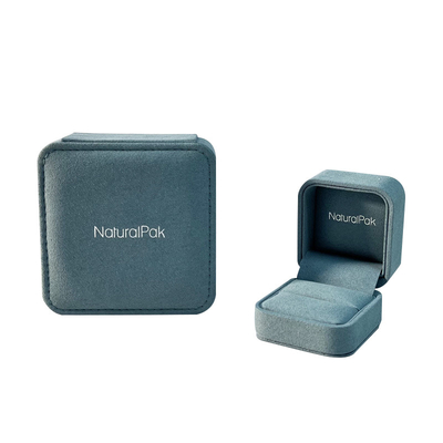 Engagement de luxe romantique Ring Jewelry Box de velours de boîtes de présentation de Microfiber petit