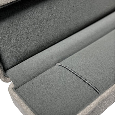 Collier de luxe faisant le coin rond en gros Ring Box Jewelry Packaging Box de bracelet de boucle d'oreille de boîte à bijoux de velours