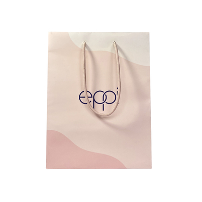 La poignée faite sur commande de coton de taille a imprimé de petits sacs de papier de cadeau pour la boîte à bijoux