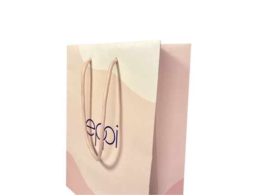 La poignée faite sur commande de coton de taille a imprimé de petits sacs de papier de cadeau pour la boîte à bijoux