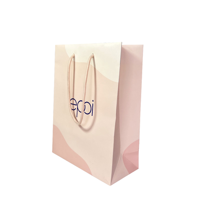 La poignée faite sur commande de coton de taille a imprimé de petits sacs de papier de cadeau pour la boîte à bijoux