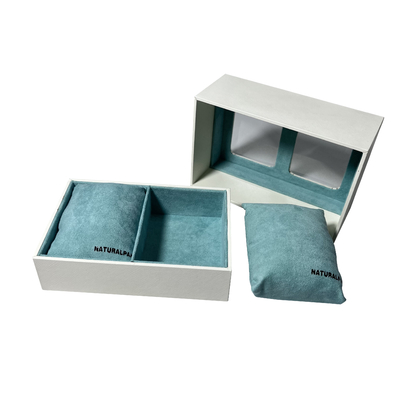 Ouate en soie de empaquetage de cadeau de boîte de montre d'unité centrale à l'intérieur de la boîte de montre extérieure en cuir avec l'oreiller