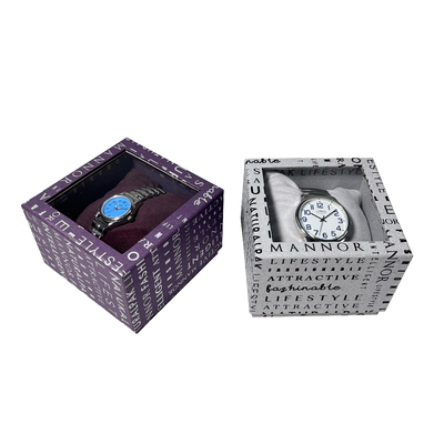 GV ROHS en deux pièces enlèvent la boîte en carton de montre avec la fenêtre