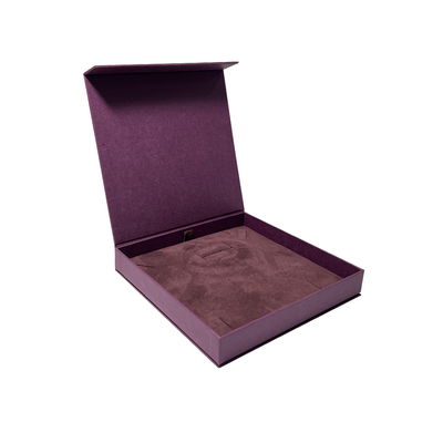 La boîte de montre de papier de carton d'aimant pourpre foncé a personnalisé le boîte-cadeau magnétique