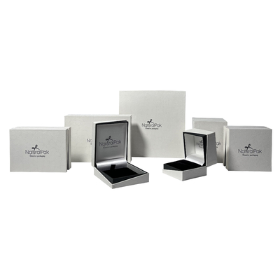 Outre du boîte-cadeau pendant blanc de bijoux d'unité centrale de Ring Packaging Boxes Clamshell