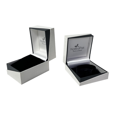 Outre du boîte-cadeau pendant blanc de bijoux d'unité centrale de Ring Packaging Boxes Clamshell