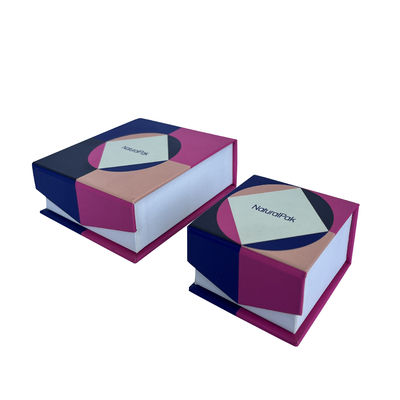 Petit carton Ring Boxes For Girls de modèle de boîte à bijoux magnétique géométrique de fermeture