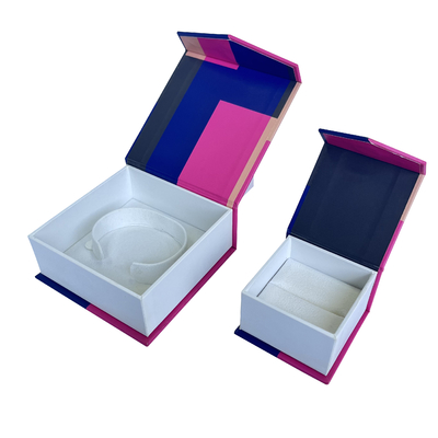 Petit carton Ring Boxes For Girls de modèle de boîte à bijoux magnétique géométrique de fermeture