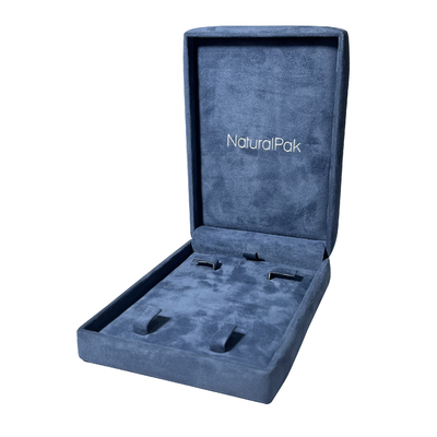 Pale Blue Luxury Jewelry Packaging enferme dans une boîte le boîte-cadeau décoratif de boucle d'oreille de bracelet de collier