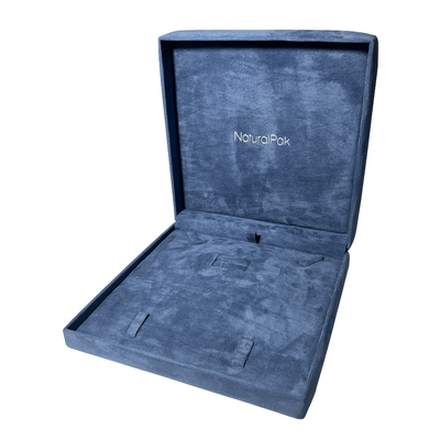 Pale Blue Luxury Jewelry Packaging enferme dans une boîte le boîte-cadeau décoratif de boucle d'oreille de bracelet de collier