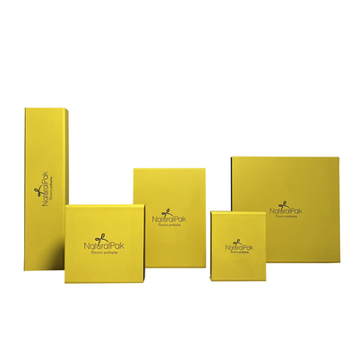 Boîte à bijoux magnétique Ring Box magnétique jaune intelligent de fermeture d'ODM d'OEM