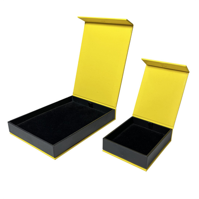 Boîte à bijoux magnétique Ring Box magnétique jaune intelligent de fermeture d'ODM d'OEM