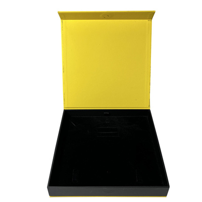 Boîte à bijoux magnétique Ring Box magnétique jaune intelligent de fermeture d'ODM d'OEM
