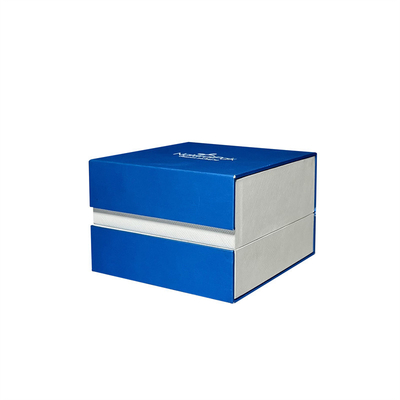 Boîte à bijoux de boîte d'emballage de Sapphire Blue Plastic Luxury Watch pour des colliers et des boucles d'oreille