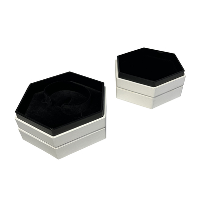 Couvercle en gros d'emballage de boîte d'ensemble de bijoux de boîte-cadeau en deux pièces de luxe fait sur commande de livre blanc et boîte basse