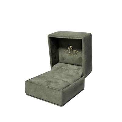 La boîte à bijoux molle Peagreen de suède d'éponge a adapté la boîte aux besoins du client pendante de velours