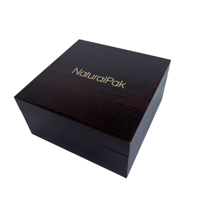 Métal argenté Logo Watch Set Box de vin rouge en bois de papier de boîte faite sur commande d'emballage