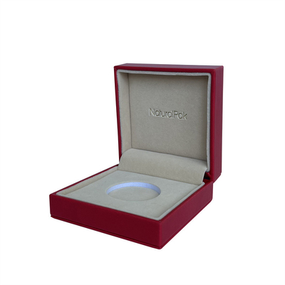 Cabine téléphonique rouge en carton de place de boîte de style en deux pièces de cru avec intérieur crème