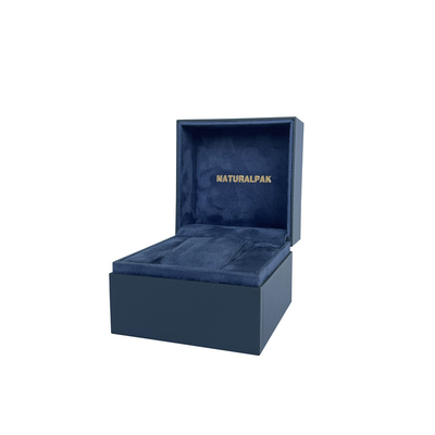 boîtes de empaquetage de montre-bracelet carrée de bloc supérieur de 92*92*75mm avec l'oreiller