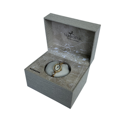 Montre-bracelet en bois de texture empaquetant la boîte d'oreiller de Boxe empaquetant les boîtes de montre antiques