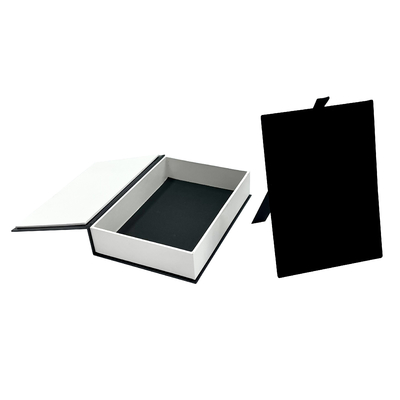 Boîte-cadeau magnétique pliable de boucle d'oreille de coin de place de boîte-cadeau de style de luxe de littérature