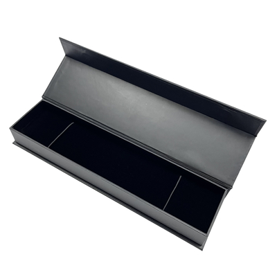 Boîtes faites sur commande de portefeuille de carton de taille de bloc supérieur de boîte à bijoux magnétique noire de fermeture