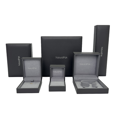 Boîtes de empaquetage de bijoux de luxe noirs d'unité centrale