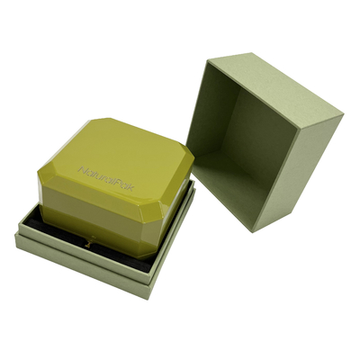 Le jet vert a peint la forme d'octogone de Ring Luxury Jewelry Case With