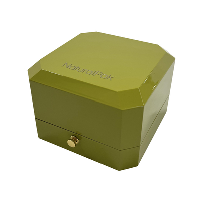 Le jet vert a peint la forme d'octogone de Ring Luxury Jewelry Case With