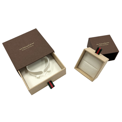 Boîte d'emballage de Ring Earring Pendant Paper Jewelry de cadeau avec le tiroir