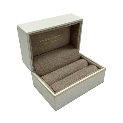 Boîte de Rose Gold Pattern Jewelry Packaging enveloppée par le papier spécial blanc