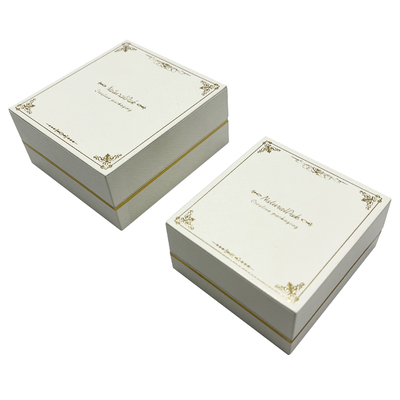 Boîte de Rose Gold Pattern Jewelry Packaging enveloppée par le papier spécial blanc