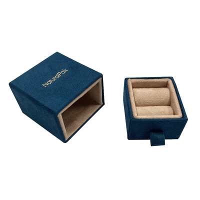 Caisse d'emballage à extrémité élevé de bijoux de tiroir de suède pour Ring Earring Pendant Bangle Bracelet